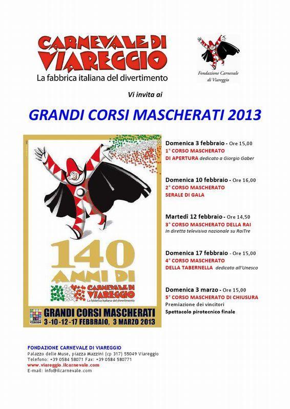 Il programma del Primo Corso di domani 3 febbraio 2013