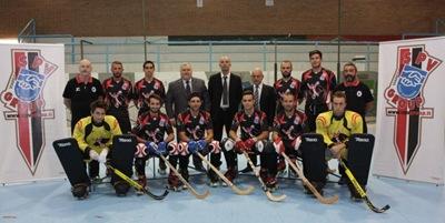 Burlamacco sulle maglie dei giocatori dell’ASD Viareggio Hockey