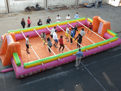 Calcio Balilla umano alla Cittadella del Carnevale