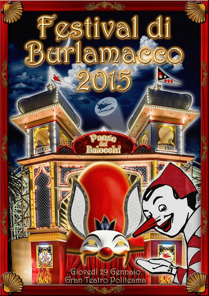 La locandina del Festival di Burlamacco 2015
