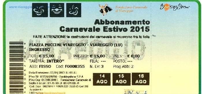 In prevendita i biglietti per il Carnevale Estivo 2015