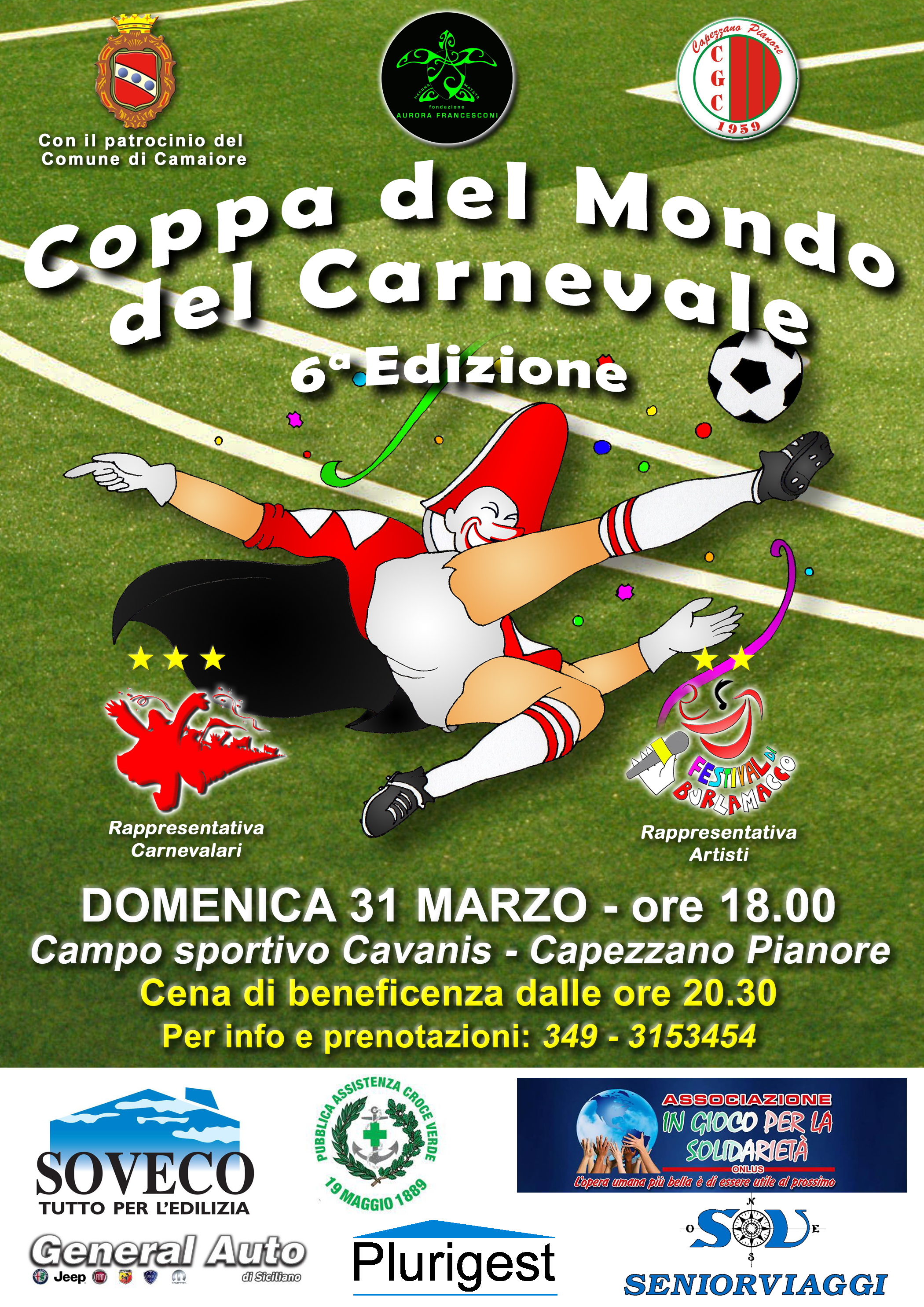 Domenica 31 Marzo la Coppa del Mondo del Carnevale 2019